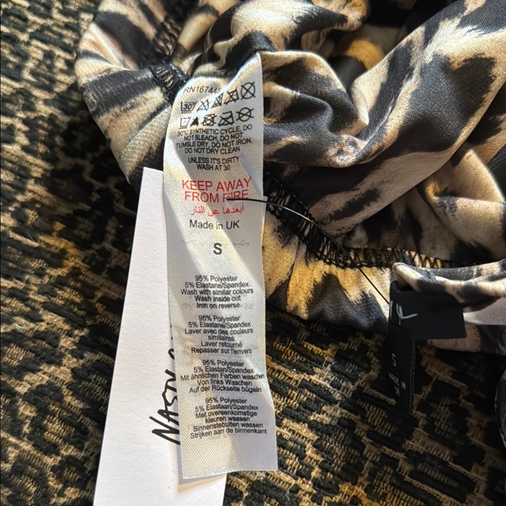 Nasty Gal Nessa Barrett Leopard Print Top and Bottom - Picture 5 of 5